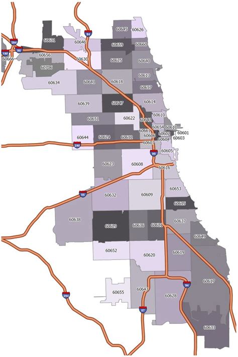 Map of Chicago Zip Codes